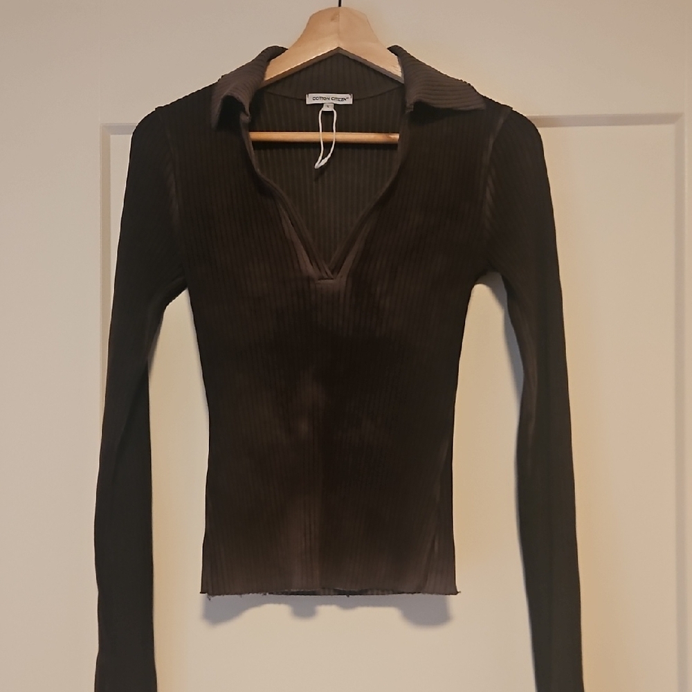 Cotton Citizen  Brown Long Sleeve Top